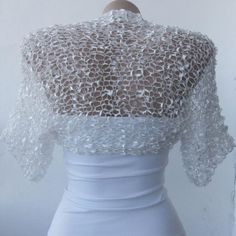 White Wedding Shrug-White Wedding Bolero-White Bridal Shrug-White Bridal Bolero-White Silver Bolero- Silk Fitted Shawl For Parties, Fitted Silk Shawl For Party, White Party Shrug For Spring, Elegant Fitted Lace Shawl, Crochet Lace Shawl For Wedding, Elegant Lace Shawl For Summer, Elegant Fitted White Shawl, Elegant Fitted Shawl With Lace Trim, Fitted Elegant Shawl With Lace Trim