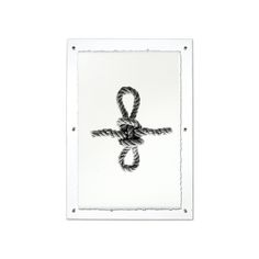 an image of a rope tied to a square frame on a white background with the word love written across it