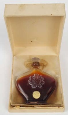 an empty bottle in a wooden box on a white background