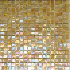 a close up view of a glass tile wall