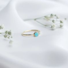 Round Turquoise Ring Solid Gold Band Simple Stone Ring | Etsy Gold Turquoise Ring With Birthstone For Anniversary, Fine Jewelry Turquoise Birthstone Ring As Gift, Turquoise Rings For May Birthstone Gifts, Minimalist Turquoise Rings For Anniversary, Minimalist Turquoise Promise Ring With Birthstone, Elegant Turquoise Stackable Rings As Gift, Fine Jewelry Turquoise Ring In Yellow Gold As Gift, Turquoise Birthstone Stackable Rings As Gift, Elegant Turquoise Stackable Rings Gift