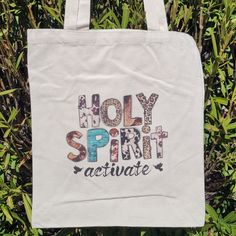 Holy Spirit Activate Shopping Tote This Trendy Tote Bag Is An Off White/Cream Color Holy Spirit Activate Lettering Cow Print, Leopard Print, Turquoise Pattern Material Is Polyester Size Is Height: 15.25 Inch, Width: 13.5 Inch, Diameter: 0.125 Inch And Strap Height: 8.5 Inch Turquoise Pattern, Bag Designs, Trendy Tote Bags, Trendy Tote, Shopping Tote, Cow Print