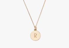 Because wear-everyday jewelry whether it's a precious heirloom or something sweetly symbolic should be personal. Choose your initial-or that of someone you want to keep close-and wear it with pride. | Kate Spade Initial "r" Pendant, Gold Elegant Kate Spade Charm Necklace As Gift, Elegant Kate Spade Charm Necklace For Gift, Kate Spade Classic Jewelry For Anniversary, Classic Kate Spade Jewelry For Anniversary, Kate Spade Pendant Jewelry Gift, Kate Spade Pendant Jewelry For Gifts, Meaningful Everyday Jewelry With Engraving Option, Classic Hand Stamped Yellow Gold Jewelry, Classic Yellow Gold Hand Stamped Jewelry