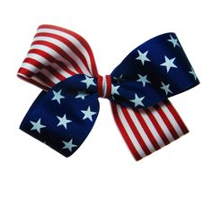 4th of July USA Flag Patriotic Large Hair Bow in Red White and Blue Stars and Stripes. $6.00, via Etsy. Large Hair Bow, Large Hair Bows, Sea To Shining Sea, Usa Patriotic, Blue Stars, American Pride