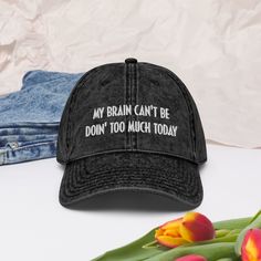 Nene said it best - this is our go-to hat for Mondays! * 100% cotton twill * Metal snap buckle with an antique brass finish * Washed-out vintage effect Nene Leakes Quotes, Nene Leakes, Bravo Tv, Vintage Effect, Feather Flower, Lazy Day Outfits, Thrift Finds, My Brain, Dad Caps