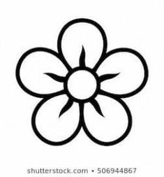 a black and white flower on a white background