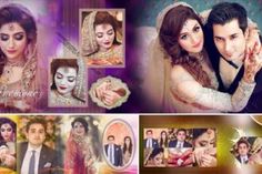 two people are posing for pictures in their wedding outfits and makeup looks like they're getting married