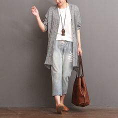 Loose casual linen top linen tunic long sleeve cotton blouse linen jacket oversized cotton top linen Gray Long Sleeve Summer Cardigan, Summer Gray Long Sleeve Cardigan, Summer Long Sleeve Lagenlook Cardigan, Spring Long Sleeve Ramie Tops, Oversized Long Cotton Cardigan, Everyday Summer Cotton Cardigan, Relaxed Fit Outerwear For Summer Casual Gatherings, Casual Linen Spring Cardigan, Casual Linen Cardigan For Spring