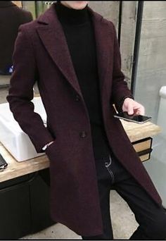 Coat Korean, Winter Trench, Mens Overcoat, Coat Autumn, Winter Trench Coat, Art Clothing, Trench Coat Men, Fashion Suits For Men, Long Trench Coat