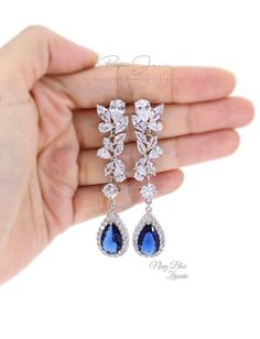 Teardrop Bridal Earrings, Bridesmaid Necklace Gift, Earrings Sapphire, Bridesmaid Gifts Earrings, Wedding Bridesmaid Jewelry, Wedding Accessory, Bride Earrings, Blue Lavender, Earrings Bridesmaid