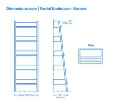 a drawing of a ladder with measurements for the bottom and top section, which is drawn in