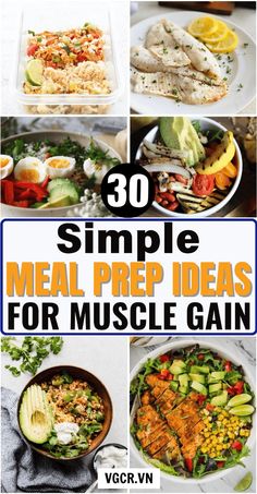 30 simple meal prep ideas for muscle gain