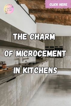 the charm of microcement in kitchens is featured on this advertiser's website