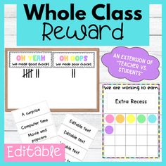 the whole class reward for students to use with their own teacher's workbook