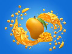 an orange with juice splashing out of it