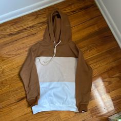 Shein Hoodie Never Worn. Size Small (4) Color: Different Shades Of Brown Brown Drawstring Hood Sweatshirt For Spring, Brown Hoodie Sweatshirt For Spring, Brown Cotton Hoodie With Drawstring, Brown Cotton Hoodie With Adjustable Hood, Brown Hooded Sweatshirt For Spring, Casual Brown Spring Hoodie, Casual Brown Hoodie For Spring, Casual Brown Long Sleeve Hoodie, Brown Long Sleeve Hoodie With Kangaroo Pocket