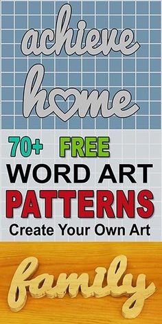 an advertisement for the word art pattern book