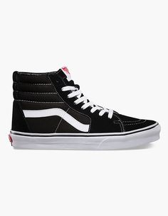 carousel for product 224561125 Vans Sk8 Hi Black, Tennis Vans, Sk8 Hi Vans, Mens High Top Shoes, Tenis Vans, Men's High Top Sneakers, Sneakers Vans, Black And White Shoes, Mens Canvas Shoes