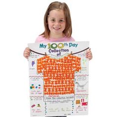 Instantly Display StudentsA Ability To Count From 1 To 100 The centerpiece of this poster is the outline of a blank tee shirt which can be filled in with items collected for 100th Day The poster is sturdy enough for small items such as pasta cereal paper clips or candy to be adhered directly to the tee or students can fill it in by drawing 100 items When students complete the thought provoking questions surrounding the tee they ve created one of a kind posters for a great bulletin board display 100th Day Activities, 100th Day Of School Crafts, About Me Poster, Activities For The Classroom, 100 Day Of School Project, Teacher Posters, Creative Teaching Press, Bulletin Board Display, Winter Preschool