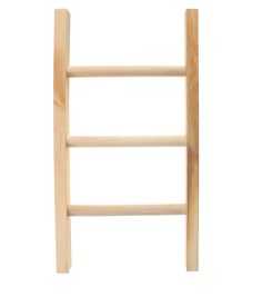 a wooden ladder is shown against a white background