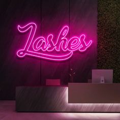 Lashes Neon Sign Lash Photography, Lash Decor, Lipstick Quotes, Neon Gas, Lash Quotes, Lash Styles, Makeup Wallpapers