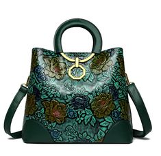 Shiny Embossed Leather Handbag Green Large Capacity Bags For Formal Occasions, Green Large Capacity Shoulder Bag For Formal Occasions, Formal Green Shoulder Bag With Large Capacity, Style Types, Women Handbag, Leather Messenger Bag, Leather Messenger, Stay Organized, Bold Fashion