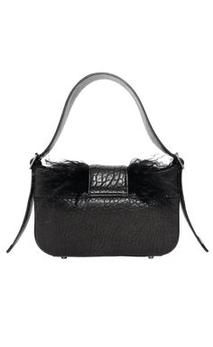 Our Rilla Baguette Bag has arrived! She's a wonder with a perfect medley of BOLD textures! She’s perfect for going out. Looks good handheld or tucked neatly under the arm for a hands-free moment. Black Washed Lamb and Mongolian Lamb Hair BruceGlen Signature 'Logo' Trim Hidden Magnetic Closure Black Leather Lining Gunmetal Hardware Measurements: 9 1/4”L x 1 3/4”W x 5 3/4”H Luxury Shoulder Baguette Bag With Adjustable Handle, Evening Crossbody Baguette Bag With Adjustable Handle, Party Satchel Baguette Bag With Removable Pouch, Party Baguette Satchel Bag With Detachable Handle, Party Baguette Satchel Bag With Removable Pouch, Party Baguette Bag With Removable Pouch Satchel, Evening Crossbody Baguette Bag With Top Carry Handle, Baguette Shoulder Bag With Detachable Strap For Travel, Trendy Evening Baguette Bag With Top Carry Handle