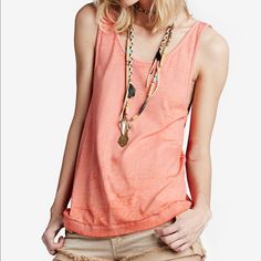 Brand New, Color Is Coral. Size S, Nwt. Everyday Spring Bohemian Tops, Everyday Bohemian Spring Tops, Everyday Bohemian Tops For Spring, Bohemian Tops For Everyday Spring Wear, Break Of Dawn, Coral Color, Free People Tops, New Color, Free People