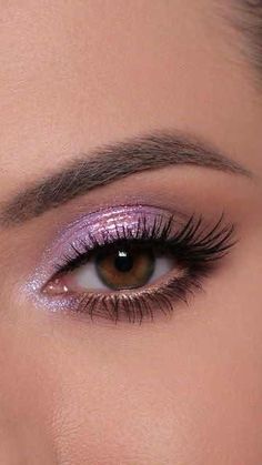 Make Up For School Dance, Hoco Makeup For Purple Dress, Silver Purple Eyeshadow, Makeup That Matches Purple Dress, Homecoming Purple Makeup, Purple Quince Makeup Ideas, Purple Light Makeup, Fairy Makeup Looks Purple, Makeup Looks With Purple Dress