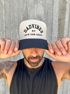 Versatile & Classic - Limited Stock 2 Hat Bundle: (Any 2 Dad, Mom or Kid) Save 37% off the Second (2 for $50) 3 Hat Bundle: (Any 3 Dad, Mom or Kid) Save 20% (3 for $73) When we look to design hats we work hard to find all types of different styles that would fit all the different dads' styles. These new 5 panel A-Frame style hats are AMAZING! A modern twist on a classic style these are made from premium materials for a great fit that will be one of your favorite hats you own. These limited relea Casual Adjustable 5-panel Trucker Hat, Functional Black Six-panel Trucker Hat, Black 5-panel Trucker Hat, Black Cotton 5-panel Trucker Hat, Black Six-panel Trucker Hat With Logo Patch, Mom Accessories, Local Girls, Girl Dad, Dad Life