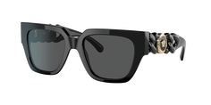 Experience the epitome of luxury and sophistication with Versace VE4409 sunglasses. These square-shaped glasses feature a polished black acetate frame that exudes elegance and sophistication. The solid dark grey lenses provide optimal sun protection while adding a touch of style. Embrace the timeless appeal of Versace when you wear these exquisite shades. Available with prescription lenses. Versace Design, Versace Women, Versace Eyewear, Shot Recipes, Sunglass Hut, Women Sunglasses, Color Lenses, Eyewear Womens, Prescription Sunglasses