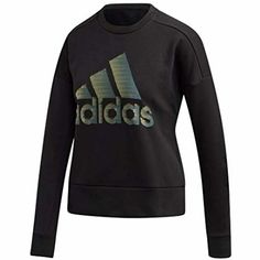 Adidas Womens Printed Long Sleeve Crew Neck Sweater, Black, Size Xs, $60, Nwt 1 Day Handling Time From Houston,Tx Satisfaction Guaranteed Or Your Money Back! New Items Are Added Every Week. Brand: Adidas Style: Crew Neck Logo Sweater Size: Xs Material: Cotton, Polyester Condition: New With Tags Sku: R2 - 15 Arm Pit To Arm Pit: 20" (Laid Flat. Unstretched) Length: 21.5" Sleeves: 19.5" Shipping All Items Are Shipped From Houston,Tx,77477. Your Paid Item Will Ship In 1 Business Day With Tracking Nu Gold Adidas, Adidas Fashion, Adidas Hoodie, Workout Sweatshirt, Adidas Tops, Adidas Online, Adidas Logo, Casual Sweatshirt, Black Adidas