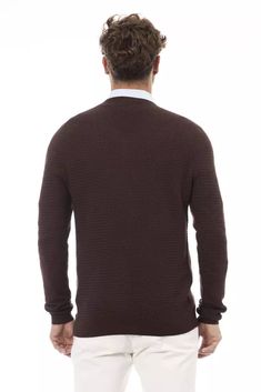 Elevate your wardrobe with the Alpha Studio V-neck Sweater, a testament to timeless style and luxurious comfort. Crafted from 100% Merino wool, this exquisite piece boasts long sleeves and a fine rib collar, cuffs, and bottom hem, ensuring a perfect blend of sophistication and coziness. Designed in Italy, it embodies elegance in a rich brown hue that easily complements any ensemble. Material: 100% Merino Wool Country of origin: IT Color: Brown Bee Embroidery, Merino Wool Sweater, Cozy Sweater, Sweater Sleeves, Cozy Sweaters, Wool Sweater, Long Sweaters, V Neck Sweater, Overall Shorts