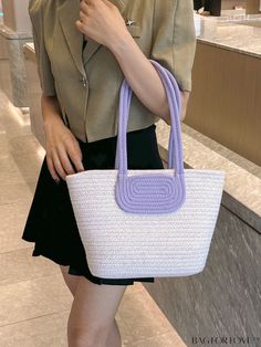 BagForLove - Chic Crochet Single Shoulder Tote Bag for Stylish Beach Vacations Product Description Color Purple Strap Type Double Handle Pattern Type Colorblock Bag Size Large Type Shoulder Tote Bag Material Polyester Composition 100% Polyester Size Chart INCH CM Bag Length Bag Width Bag Height Handle Height 15.7 inch 3.9 inch 9.8 inch 9.4 inch Bag Length Bag Width Bag Height Handle Height 40 cm 10 cm 25 cm 24 cm Details Pictures Similar Products h2 { text-align: center; } /* æ¢è¡ */ li{ white-space: normal; word-break: break-all; word-wrap: break-word; } .red-box { width: 100%; display: flex; flex-direction: row; flex-wrap: wrap; justify-content: center; } .red-box > div { width: 190px; height: 250px; margin: 10px; } .red-box > div > a > img { width: 190px; height: 250px; } .size-box { Chic Crochet, Beach Vacations, Beach Getaways, Word Wrap, Shoulder Tote Bag, Shoulder Tote, Womens Tote Bags, Beach Vacation, Contrasting Colors