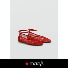 in stock Red Shoes Flat Womens 5/38, Womens Flats, Ballerinas, In Store, Pick Up, Buy Online, Mango, Shoe Accessories, Buckle