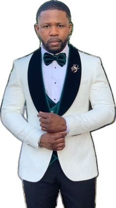 Green Tuxedo With Suit Collar For Wedding, Green Tuxedo Suit For Wedding, Green Tuxedo Style Three-piece Suit For Wedding, Green Fitted Tuxedo For Groom, Fitted Green Tuxedo For Groom, Green Tuxedo Business Sets, Fitted Green Three-piece Suit For Party, Green Tuxedo Set With Notch Lapel, Green Three-piece Suit With Notch Lapel For Party