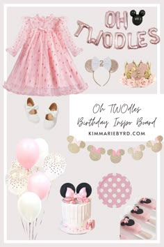 Light Pink Minnie Mouse Party, Oh Twodles Birthday Girl Cake, Minnie Mouse Cake Decorations, Minnie Mouse Birthday Dress, Minnie Mouse Table, Minnie Mouse Pinata