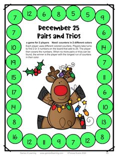 a christmas themed math activity for students to practice numbers