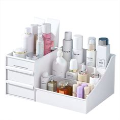 AmoVee Makeup Organizer, White Skincare Organizers on Countertop, Cosmetic Storage Organizer Fits Skincare, Lotions, Lipsticks, Nail Polish, Brushes, and Perfume, A Holiday Gift Product Details Specific Uses For Product: Cosmetics Material: Plastic Special Feature: Multi-function Color: White Brand: AmoVee Finish Type: Polished Product Dimensions: 11.14"D x 6.81"W x 4.92"H Shape: Square Number of Items: 1 UPC Specific Uses For Product: ‎Cosmetics Material: ‎Plastic Special Feature: ‎Multi-function Color: ‎White Brand: ‎AmoVee Finish Type: ‎Polished Product Dimensions: ‎11.14"D x 6.81"W x 4.92"H Shape: ‎Square Number of Items: ‎1 UPC: ‎751450447326 Manufacturer: ‎AmoVee Part Number: ‎AVGMOUS001 Item Weight: ‎1.1 pounds Country of Origin: ‎China Item model number: ‎AVGMOUS001 Finish: ‎Polish Bathroom Skincare Organization, Makeup Organizer Countertop, Organiser Son Dressing, Make Up Storage, Alat Makeup, Lipstick Brush, Makeup Drawer Organization, Makeup Containers, Makeup Storage Organization