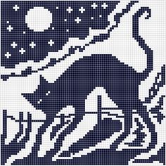 a cross stitch pattern with an image of a deer