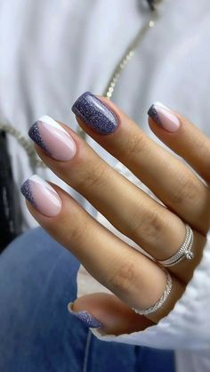 White Nail, Short Acrylic Nails Designs, Dipped Nails, Elegant Nails, Classy Nails, Bling Nails, Fancy Nails, Short Acrylic Nails, Nail Arts