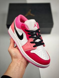 Air Jordan 1 Low Pink and Red 553560-162Walk the talk and make a statement with our top-quality Sneakers. Shop now and step up your shoe game!Please carefully choosing the size number according the size chart as we CAN NOT offer return or refund if you choose a wrong size.The product need 3-5 business days to check the quality before shipping.Our High Quality Shoes models are various, please contact to our support to ask for the model you need.Because each device displays a different color. Therefore, the actual color of the item may not be 100% the same as the one shown on the screen of your device. Air Jordan 1 Low Pink, Rosa Jordans, Jordan 1 Low Pink, Jordans Low, Jordan 1 Pink, Aj 1 Low, Air Jordan Red, Air Jordan 1 Low White, Jordan 1 Low White