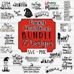 the font and numbers for christmas bundle 2 designs