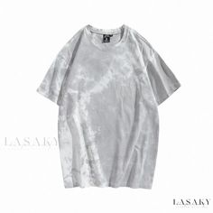 Lasaky - Stylish Tie-Dyed Ombre Loose-Fit Short-Sleeve Top for Women Y2k Sweatshirt, Oversized Fashion, Harajuku Fashion Street, Comfort Colors Tshirt, Tie Dye Shirts, Oversize Fashion, Vintage Short, Top For Women, Loose Tops