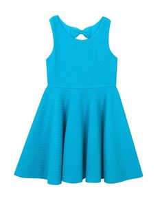 New with tags ~ RARE EDITIONS ~ Girls Size 5 ~ Turquoise skater dress ~ MSRP $38.00 Supply her style with plenty of elegance thanks to the twirl-worthy silhouette of this darling dress. Designed with a scoop neck and sleeveless cut, bow accents along the back will make this dress an instant favorite in her collection. Pullover Scoop neck Textured/Quilted Pattern Sleeveless Machine washable Polyester, spandex Fitted Sleeveless Dresses For Dress-up, Blue Fitted Sleeveless Dress For Dress-up, Fitted Sleeveless Dresses For Dress-up Occasions, Fit And Flare Spring Dresses, Fit And Flare Dress For Spring, Spring Solid Color Fit And Flare Dress, Sleeveless Dress For Dress-up Occasions, Fitted Knee-length Turquoise Dress, Fitted Twirl Dress For Spring Dress-up