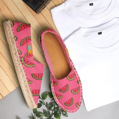 Watermelon Print, Summer Watermelon, Summer Pattern, Stylish Sandals, Pink Pattern