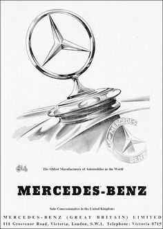 the mercedes benz logo is shown in this ad for its new car, which has been released