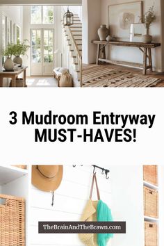 Looking for clever entryway ideas from small to large? You're 100% in the right place! Whether it's an organized entry by your front door or through a mudroom with shoe storage, see the 3 must-have steps!