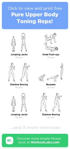 the upper body tone chart shows how to use it for workouts and other exercises