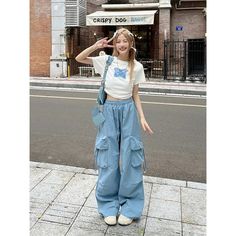 Vevesc Cargo Pants Women Y2K Oversized Sweatpants Streetwear Pockets Wide Leg Joggers Harajuku Korean Blue Baggy Casual Trousers Season: Spring/Summer Waist Type: high Decoration: Pockets Elasticity: High Strecth Fabric Type: Broadcloth Pattern Type: Solid Pant Style: Cargo Pants Material: POLYESTER Fit Type: LOOSE Length: Ankle-Length Pants Y2k Cargo Pants, Sweatpants Streetwear, Oversized Sweatpants, Wide Leg Joggers, Women Y2k, Style Cargo, Womens Cami, Backless Mini Dress, Linen Pants Women